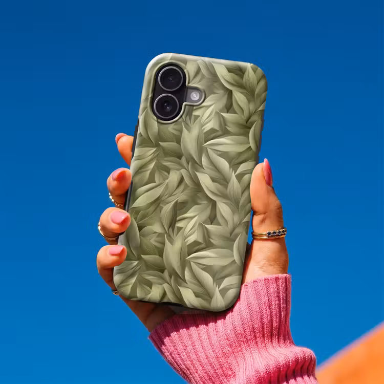 Bladeren - Modern - Groen Toughcase MagSafe Apple iPhone 17 klein 1017 -Sfeer1V