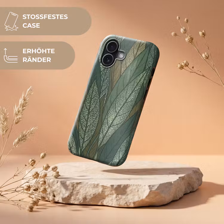 Bladeren - Patroon - Gestippeld - Natuur - Groen Toughcase MagSafe Apple iPhone 17 klein -USP_RandenV_DE