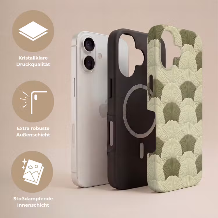Bladeren - Structuur - Groen Toughcase MagSafe Apple iPhone 17 klein 1017 -USP_Lagen_DE