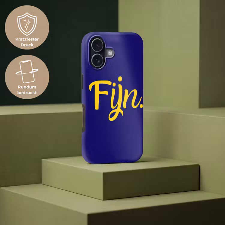 Blauw - Geel - Fijn Toughcase MagSafe Apple iPhone 17 klein -USP_PrintM_DE