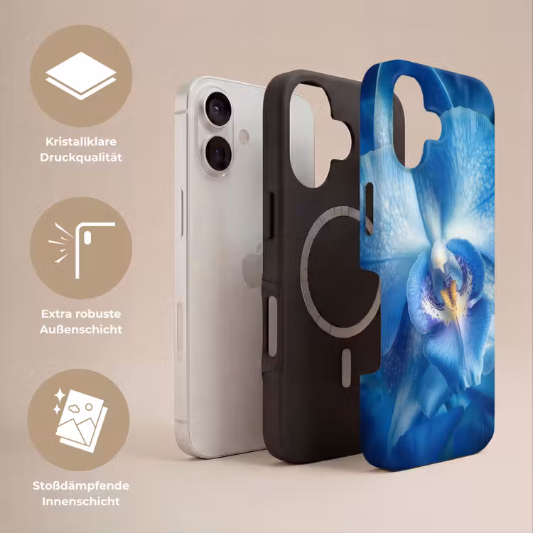 Blauw - Orchidee - Elegeant Toughcase MagSafe Apple iPhone 17 klein -USP_Lagen_DE