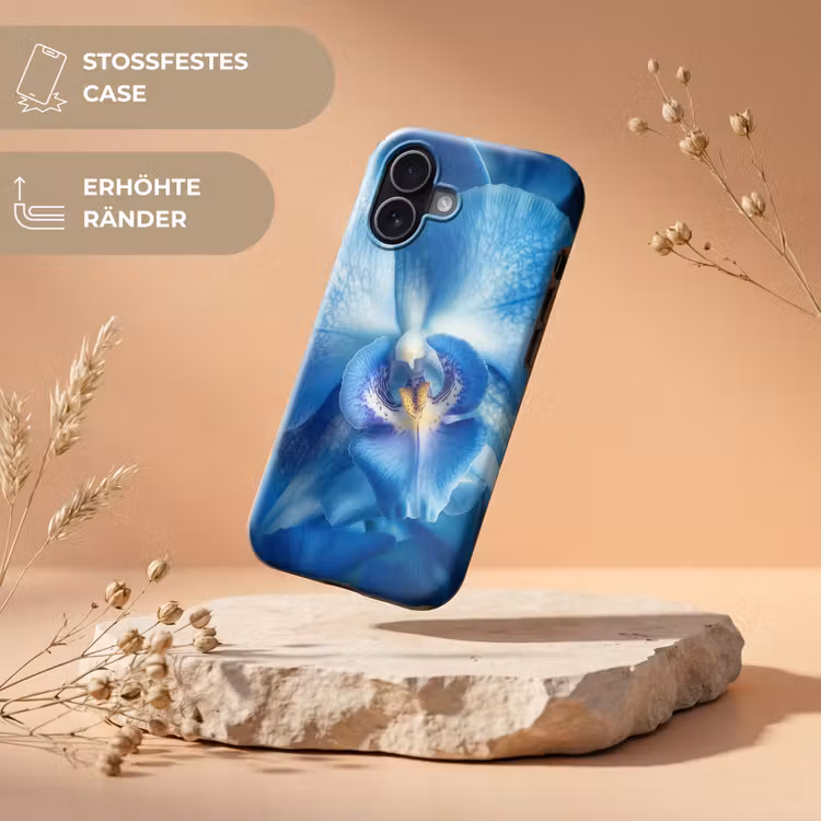 Blauw - Orchidee - Elegeant Toughcase MagSafe Apple iPhone 17 klein -USP_RandenV_DE