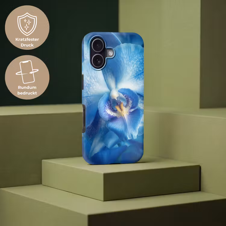 Blauw - Orchidee - Elegeant Toughcase MagSafe Apple iPhone 17 klein -USP_PrintM_DE