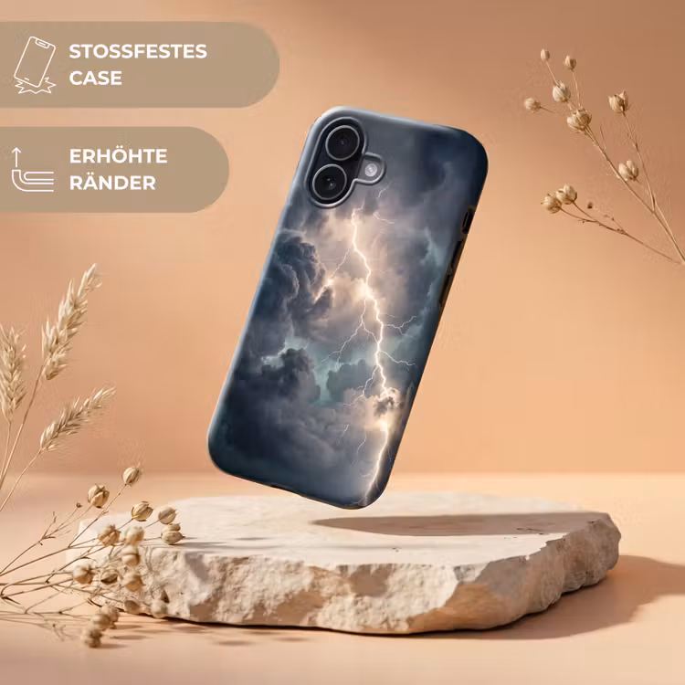 Bliksem - Storm - Natuur - Donker Toughcase MagSafe Apple iPhone 17 klein -USP_RandenV_DE