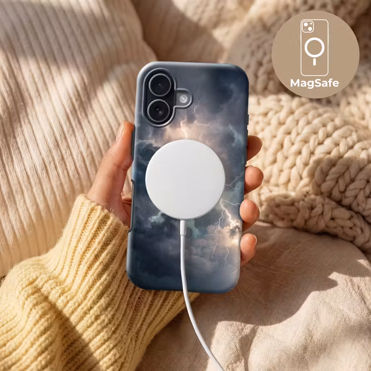 Bliksem - Storm - Natuur - Donker Toughcase MagSafe Apple iPhone 17 klein -USP_MagsafeV