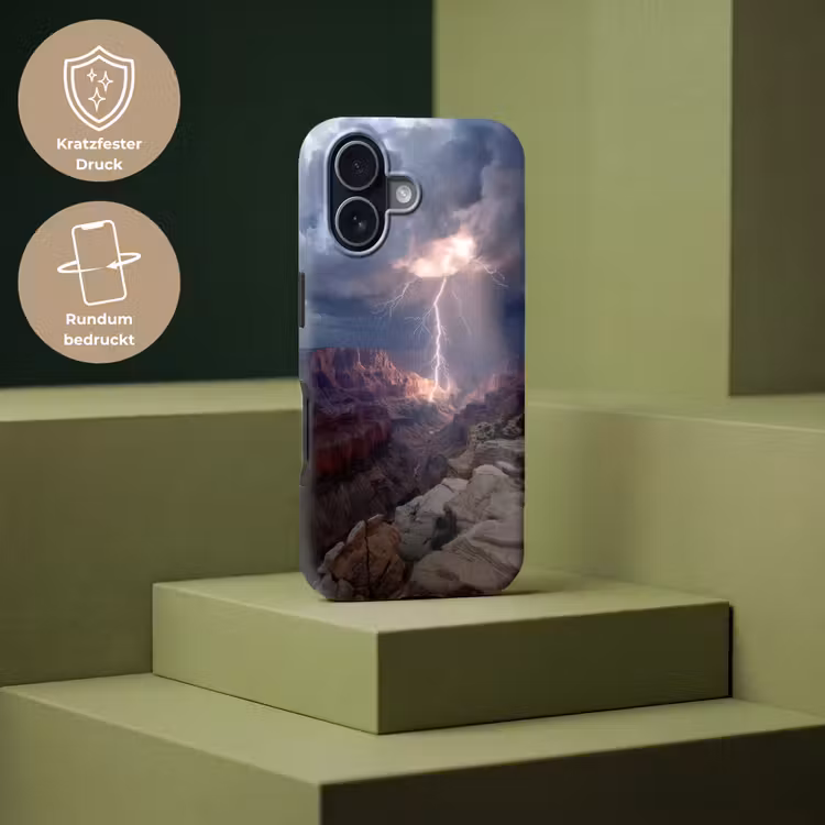 Bliksem - Wolken - Canyon Toughcase MagSafe Apple iPhone 17 klein -USP_PrintM_DE
