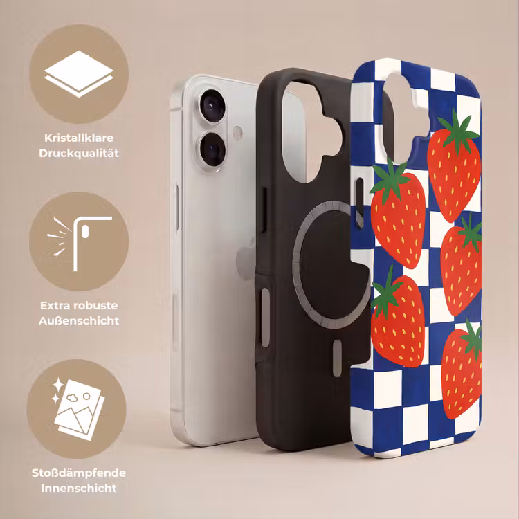 Geblokt - Blauw - Aardbeien Toughcase MagSafe Apple iPhone 17 klein -USP_Lagen_DE