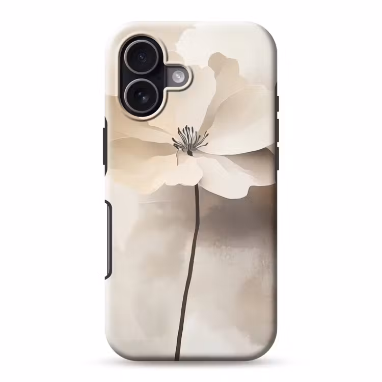 Bloem - Beige - Verf - Schaduw Toughcase MagSafe Apple iPhone 17 klein -3d