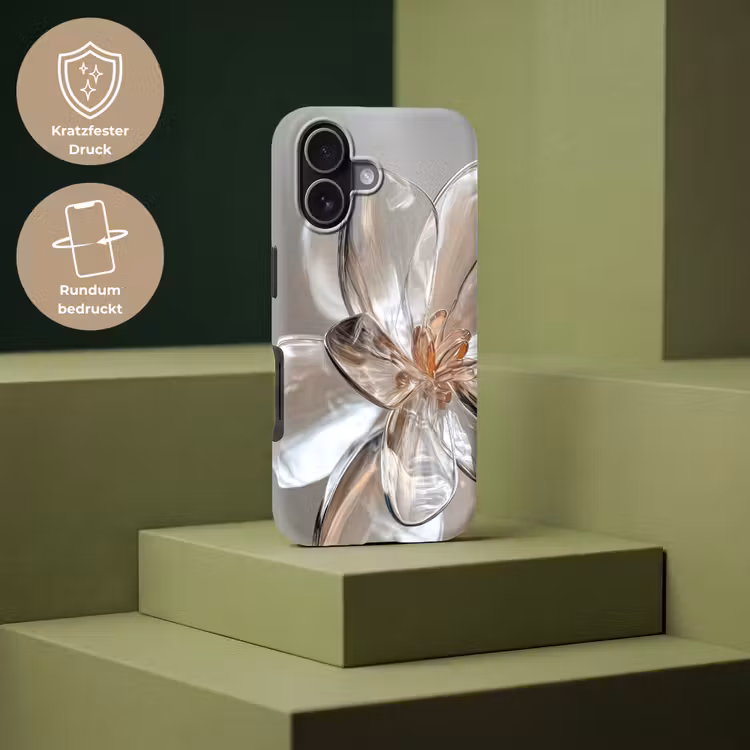 Bloem - Glazen - Doorzichtig Toughcase MagSafe Apple iPhone 17 klein -USP_PrintM_DE