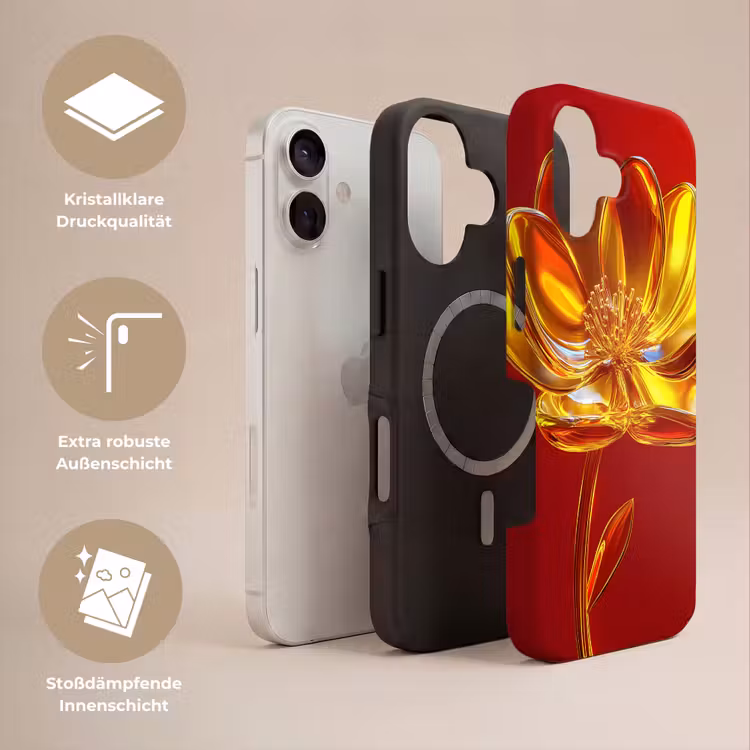 Bloem - Goud - Glazen Toughcase MagSafe Apple iPhone 17 klein -USP_Lagen_DE