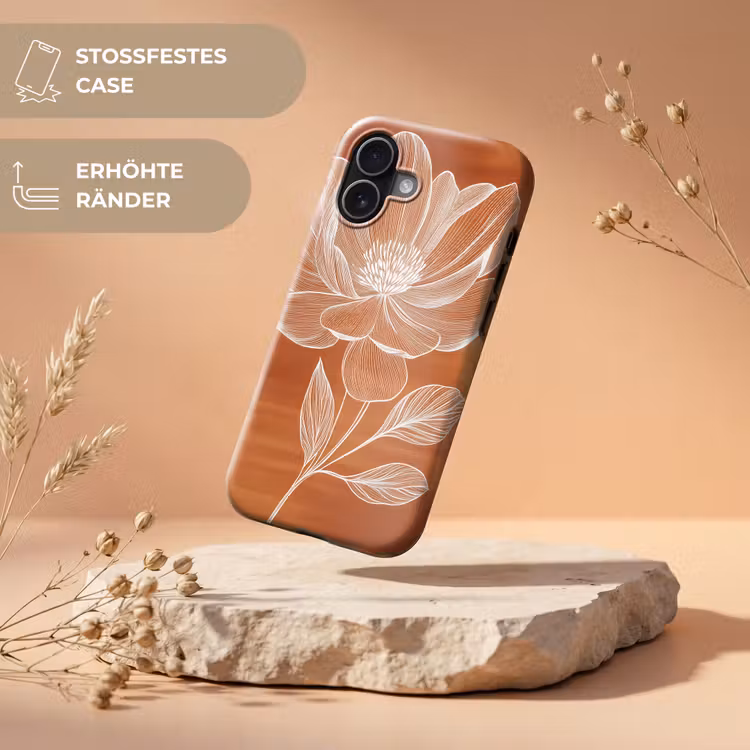 Bloem - Minimalistisch - Wit Toughcase MagSafe Apple iPhone 17 klein -USP_RandenV_DE