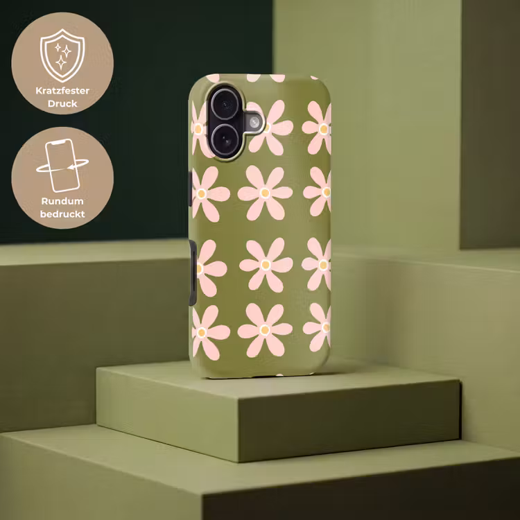Bloem - Modern - Groen Toughcase MagSafe Apple iPhone 17 klein 1017 -USP_PrintM_DE