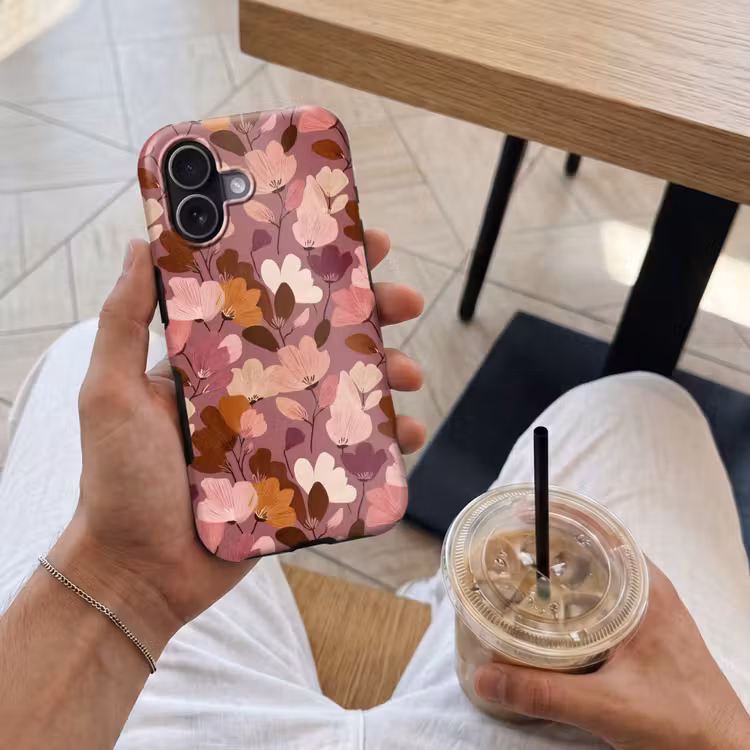 Bloem - Patroon - Roze Toughcase MagSafe Apple iPhone 17 klein 1017 -Sfeer1M