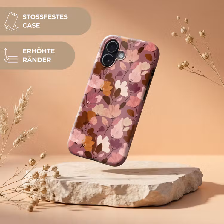 Bloem - Patroon - Roze Toughcase MagSafe Apple iPhone 17 klein 1017 -USP_RandenV_DE