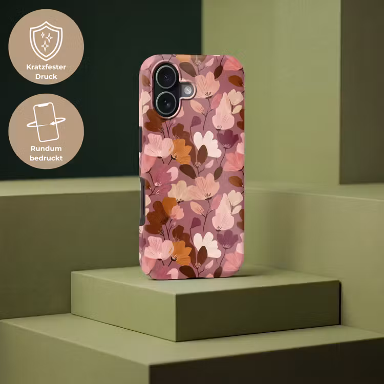 Bloem - Patroon - Roze Toughcase MagSafe Apple iPhone 17 klein 1017 -USP_PrintM_DE