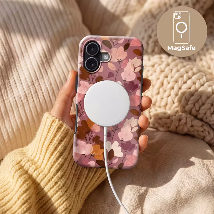 Bloem - Patroon - Roze Toughcase MagSafe Apple iPhone 17 klein 1017 -USP_MagsafeV