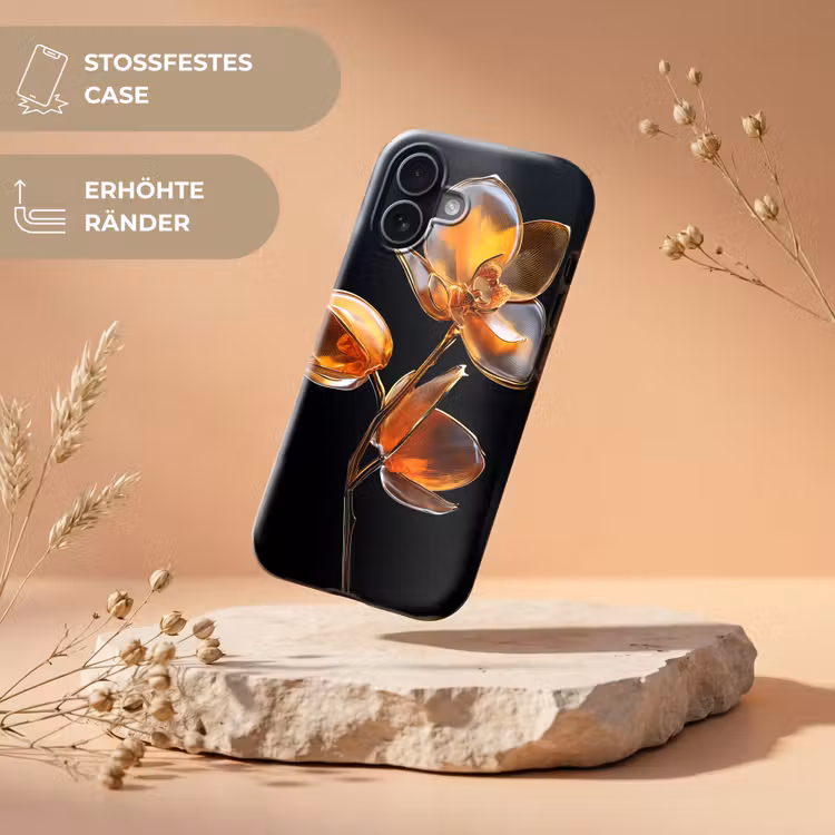 Bloem - Orchidee - Oranje Toughcase MagSafe Apple iPhone 17 klein -USP_RandenV_DE