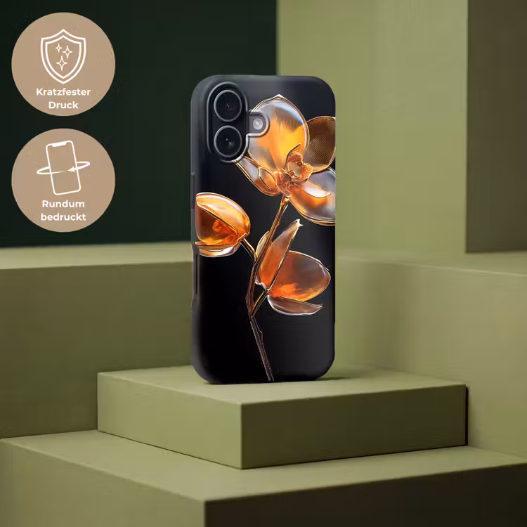 Bloem - Orchidee - Oranje Toughcase MagSafe Apple iPhone 17 klein -USP_PrintM_DE