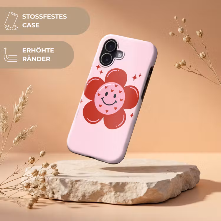 Bloem - Roze - Hartjes Toughcase MagSafe Apple iPhone 17 klein -USP_RandenV_DE