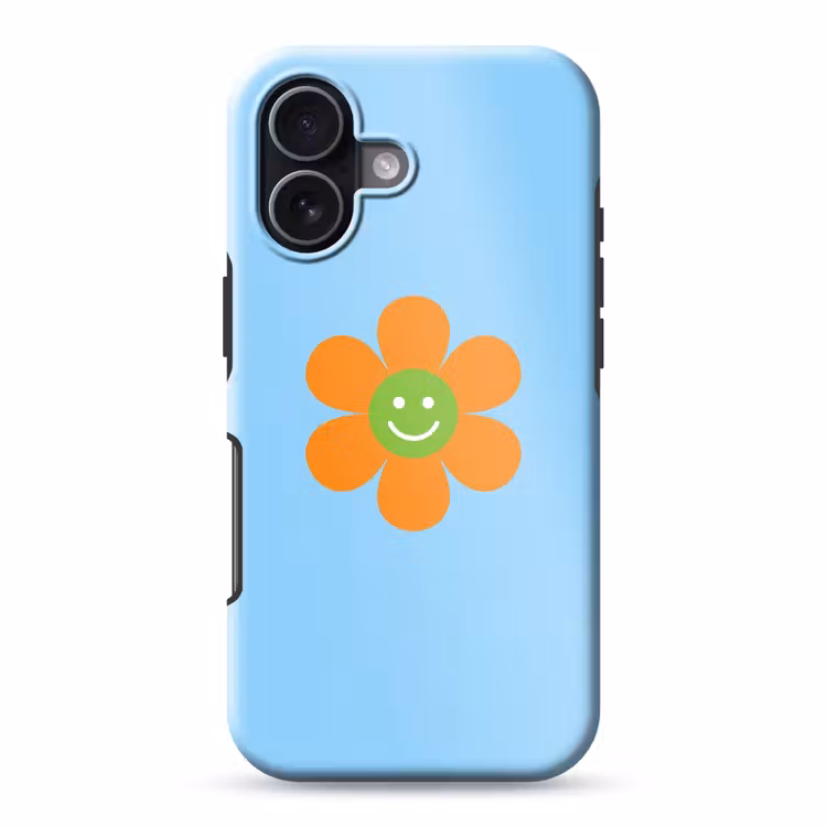 Bloem - Smiley - Kleurrijk Toughcase MagSafe Apple iPhone 17 klein -3d