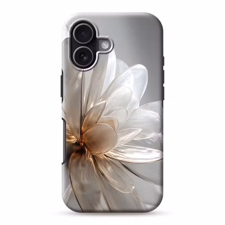 Bloem - Wit - Neutraal Toughcase MagSafe Apple iPhone 17 klein -3d
