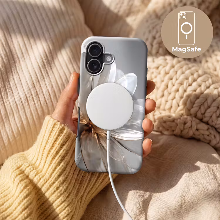 Bloem - Wit - Neutraal Toughcase MagSafe Apple iPhone 17 klein -USP_MagsafeV
