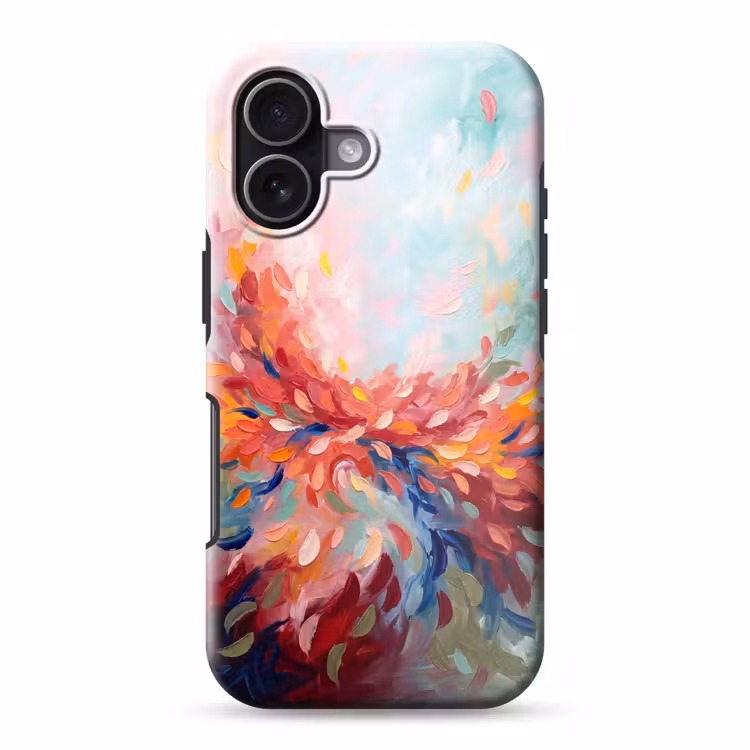 Bloemen - Abstract - Kunst - Modern Toughcase MagSafe Apple iPhone 17 klein -3d
