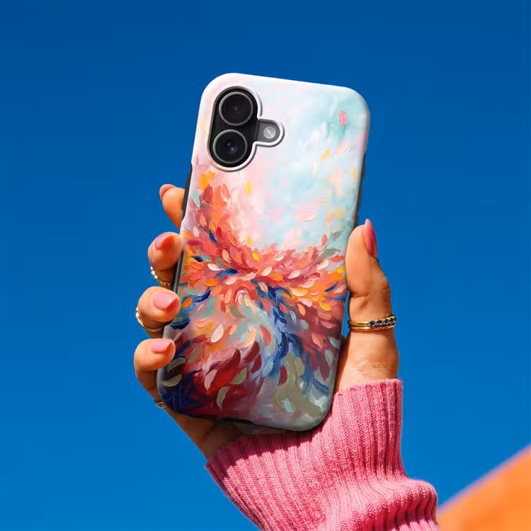 Bloemen - Abstract - Kunst - Modern Toughcase MagSafe Apple iPhone 17 klein -Sfeer1V