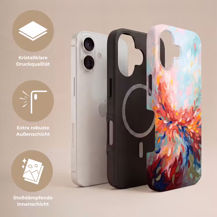 Bloemen - Abstract - Kunst - Modern Toughcase MagSafe Apple iPhone 17 klein -USP_Lagen_DE