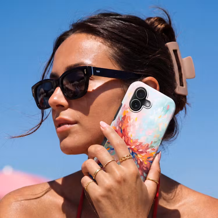 Bloemen - Abstract - Kunst - Modern Toughcase MagSafe Apple iPhone 17 klein -Sfeer2V