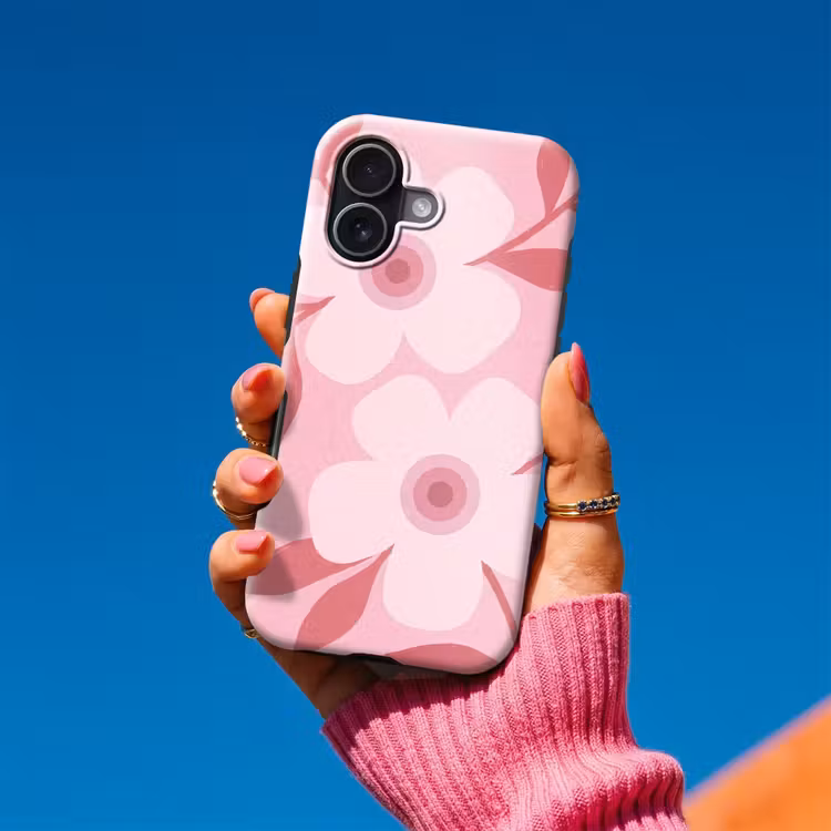 Bloemen - Abstract - Modern - Roze - Natuur Toughcase MagSafe Apple iPhone 17 klein -Sfeer1V