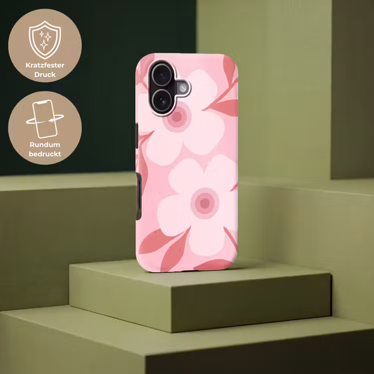 Bloemen - Abstract - Modern - Roze - Natuur Toughcase MagSafe Apple iPhone 17 klein -USP_PrintM_DE
