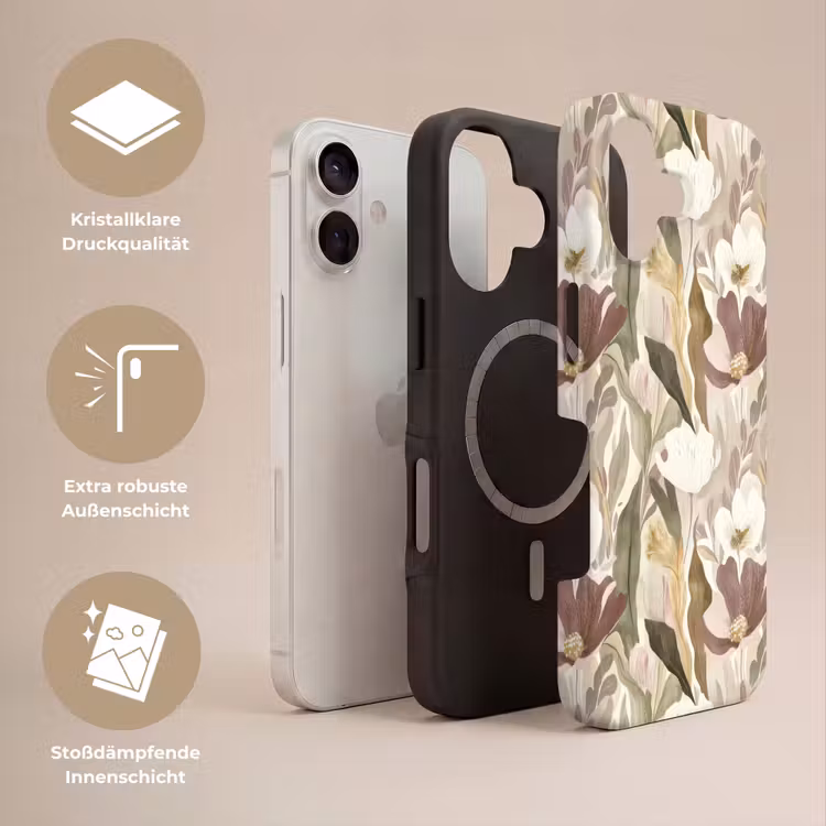 Bloemen - Aquarel - Kleurrijk Toughcase MagSafe Apple iPhone 17 klein 1017 -USP_Lagen_DE