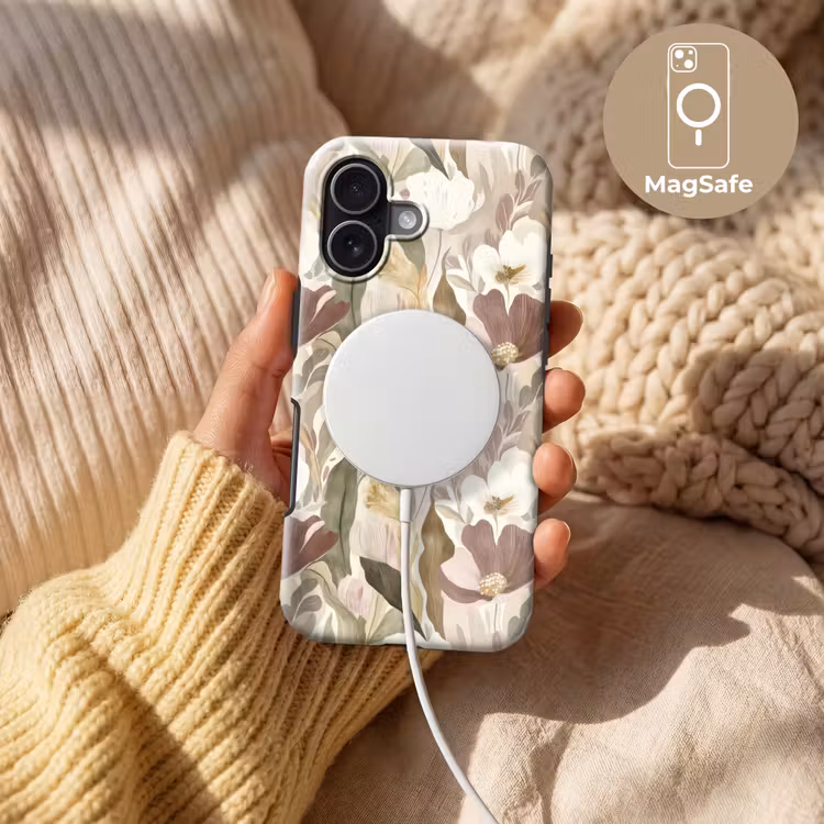 Bloemen - Aquarel - Kleurrijk Toughcase MagSafe Apple iPhone 17 klein 1017 -USP_MagsafeV