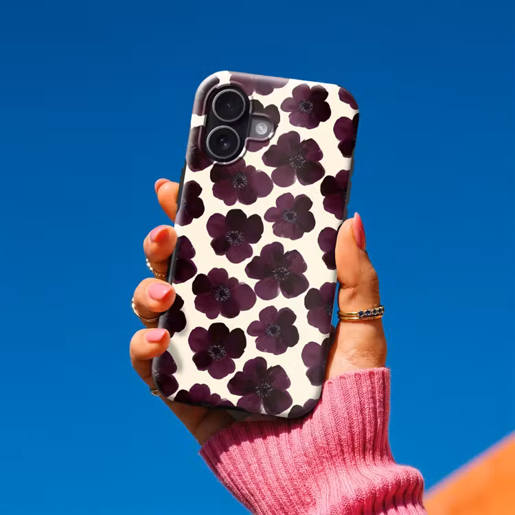 Bloemen - Aquarel - Paars Toughcase MagSafe Apple iPhone 17 klein 1017 -Sfeer1V