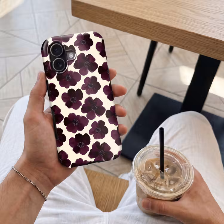 Bloemen - Aquarel - Paars Toughcase MagSafe Apple iPhone 17 klein 1017 -Sfeer1M