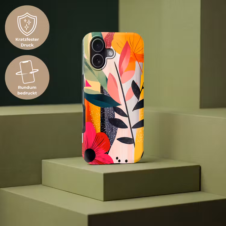 Bloemen - Bladeren - Abstract - Kleurrijk Toughcase MagSafe Apple iPhone 17 klein -USP_PrintM_DE