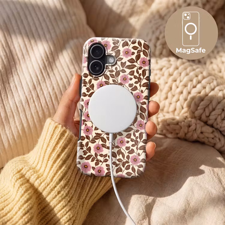 Bloemen - Bladeren - Kleurrijk Toughcase MagSafe Apple iPhone 17 klein 1017 -USP_MagsafeV