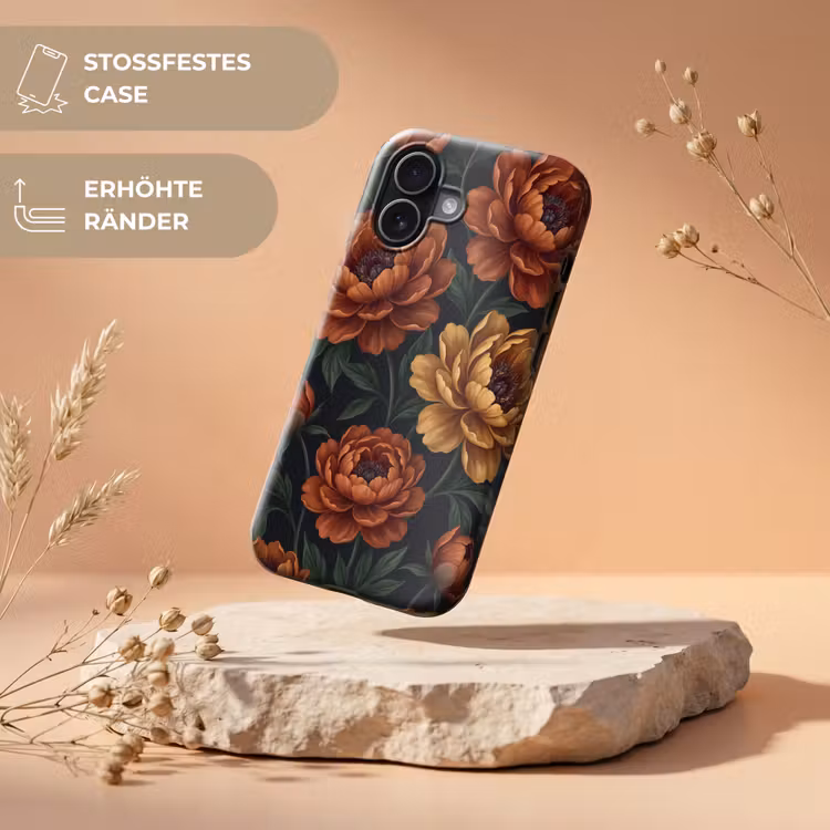 Bloemen - Bladeren - Natuur - Modern - Oranje Toughcase MagSafe Apple iPhone 17 klein -USP_RandenV_DE