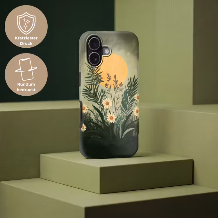 Bloemen - Bladeren - Zon - Groen Toughcase MagSafe Apple iPhone 17 klein -USP_PrintM_DE