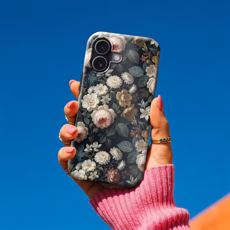 Bloemen - Boeket - Botanisch - Vintage - Donkere achtergrond Toughcase MagSafe Apple iPhone 17 klein -Sfeer1V