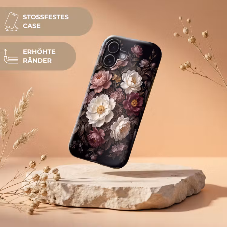 Bloemen - Boeket - Klassiek - Donker - Rood Toughcase MagSafe Apple iPhone 17 klein -USP_RandenV_DE