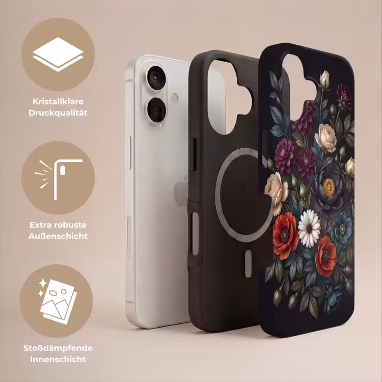 Bloemen - Boeket - Natuur - Klassiek - Weelderig Toughcase MagSafe Apple iPhone 17 klein -USP_Lagen_DE
