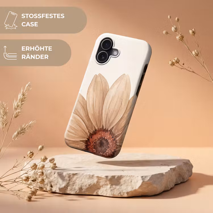 Bloemen - Bloemblad - Natuur - Aquarel - Beige Toughcase MagSafe Apple iPhone 17 klein -USP_RandenV_DE
