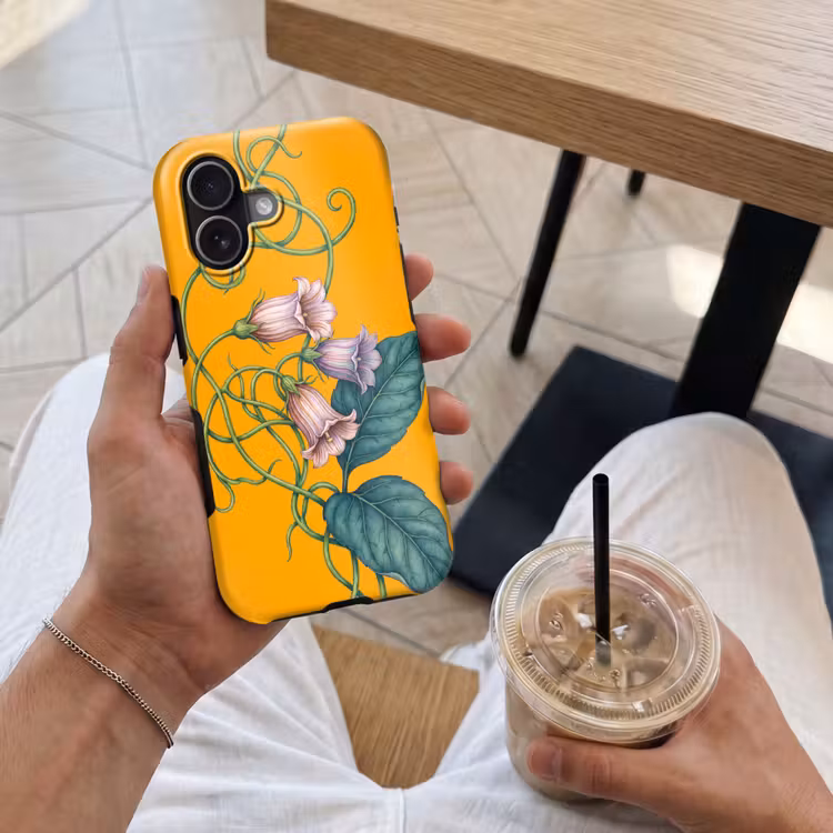 Handyhülle Toughcase - Blumen – Botanik – Gelb - Bloemen - Botanisch - Geel Toughcase MagSafe Apple iPhone 17 klein
