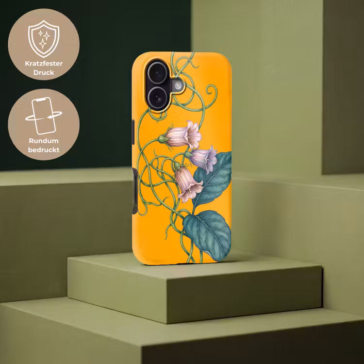 Handyhülle Toughcase - Blumen – Botanik – Gelb - Bloemen - Botanisch - Geel Toughcase MagSafe Apple iPhone 17 klein