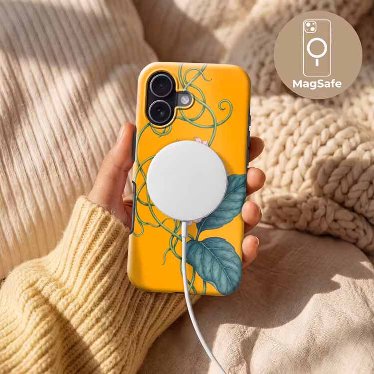 Handyhülle Toughcase - Blumen – Botanik – Gelb - Bloemen - Botanisch - Geel Toughcase MagSafe Apple iPhone 17 klein