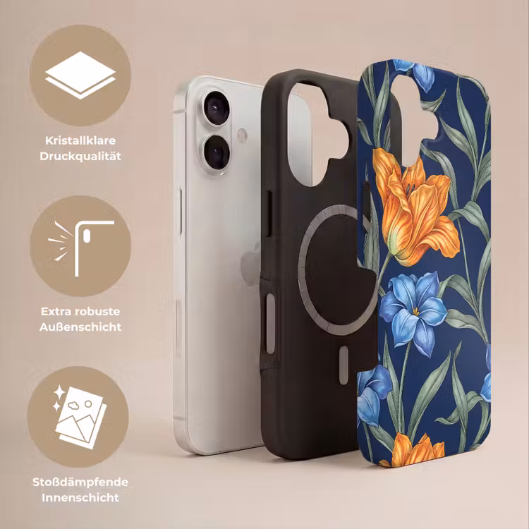 Handyhülle Toughcase - Blumen – Botanik – Muster - Bloemen - Botanisch - Patroon Toughcase MagSafe Apple iPhone 17 klein