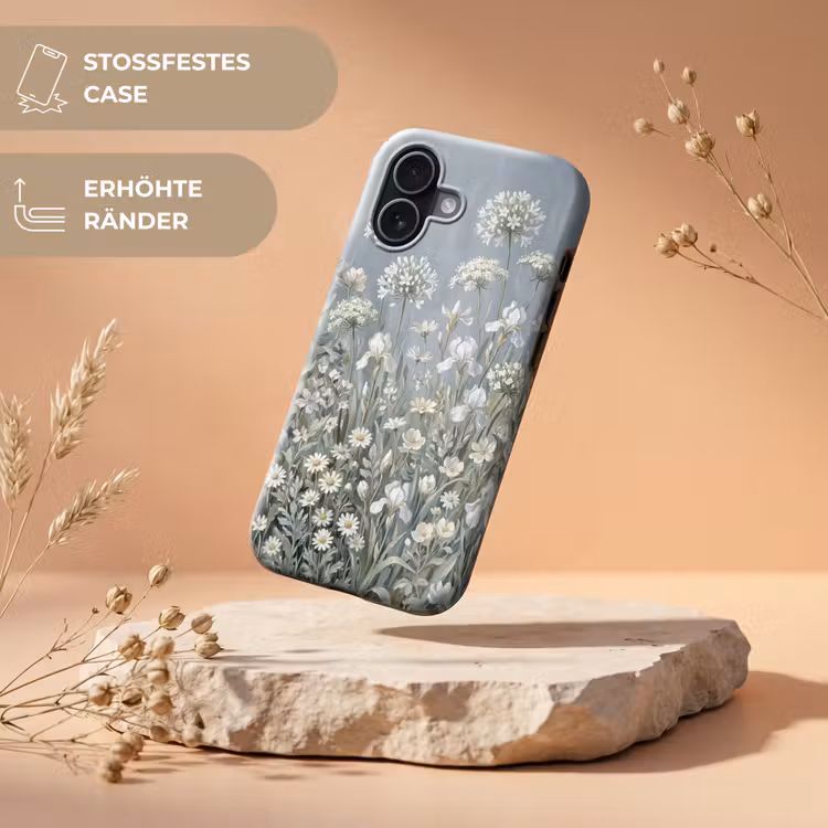 Bloemen - Botanisch - Blauw Toughcase MagSafe Apple iPhone 17 klein -USP_RandenV_DE