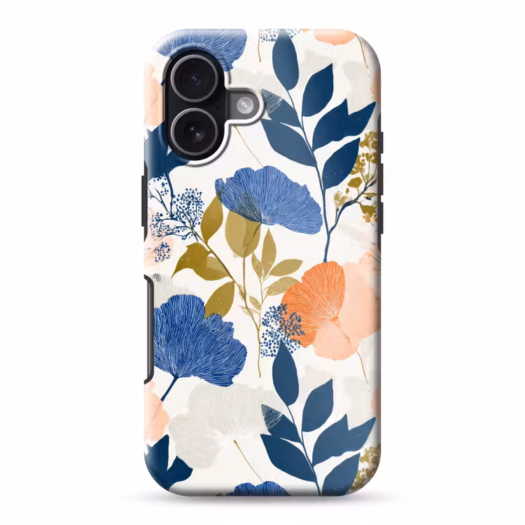Bloemen - Botanisch - Kleurrijk Toughcase MagSafe Apple iPhone 17 klein 1017 -3d